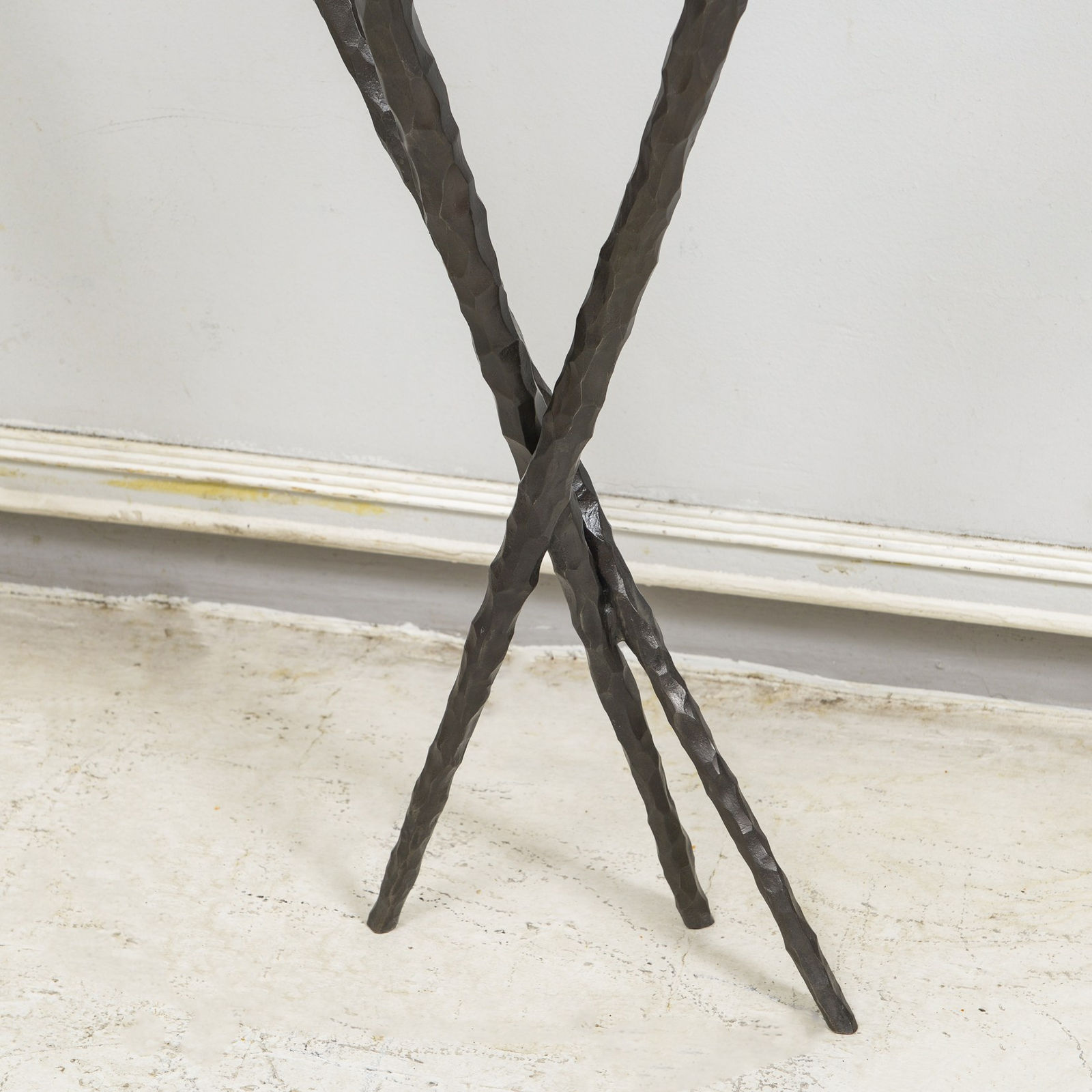 Franck Chartrain, Hand-Hammered Bronze and Iron Meteorites Console, 21st century