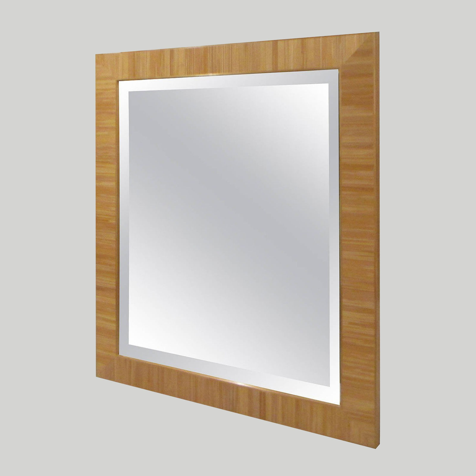 Custom Straw Marquetry Mirror, 21st century
