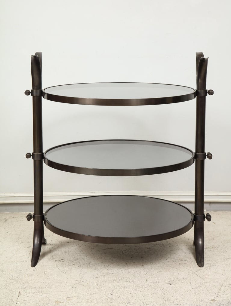 Amir Khamneipur, Pair of Bespoke Bronze Tulip Tables, 21st century