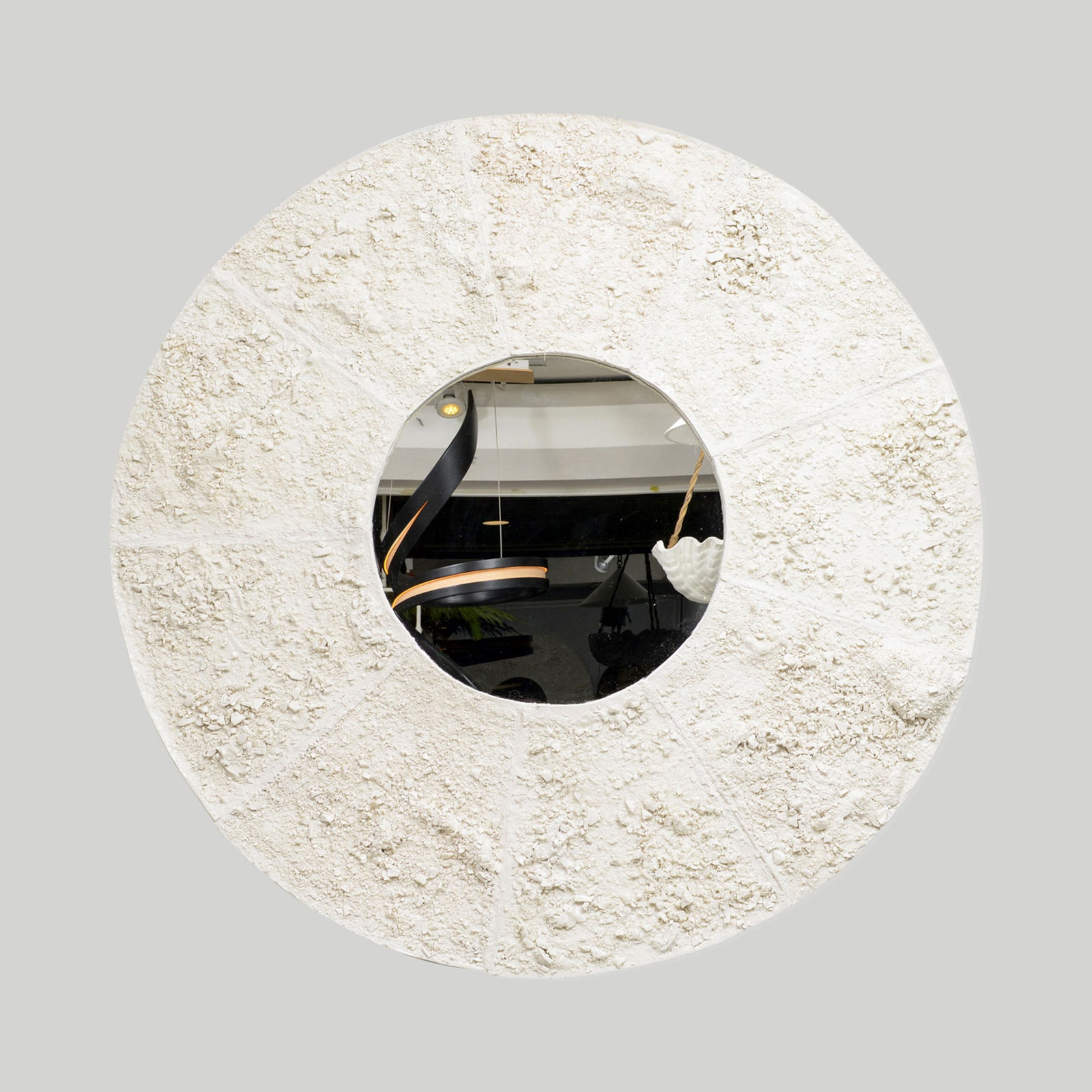 Dora Stanczel, French Bespoke Ceramic Circular Mona Mirror, 21st century