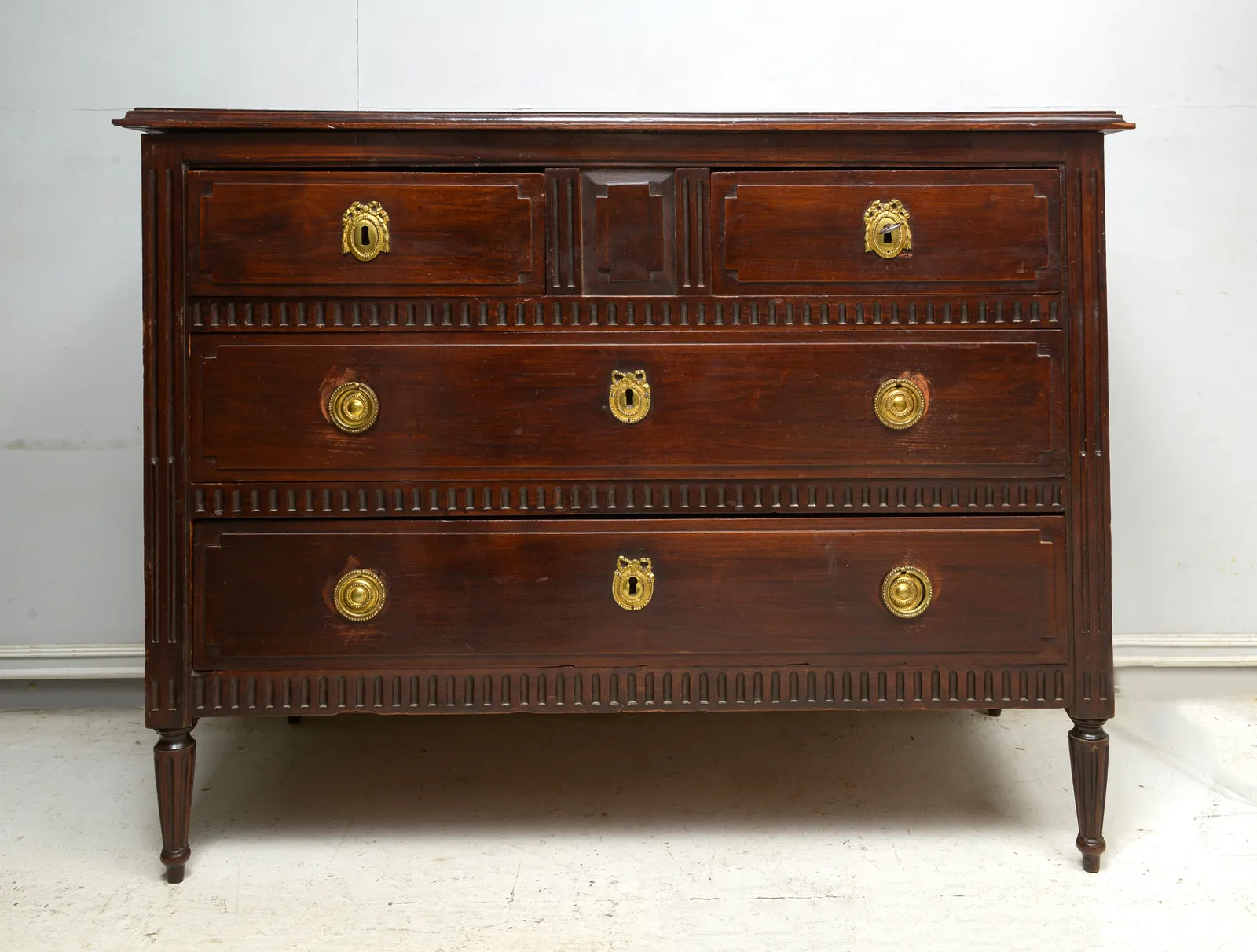 Antique French Mahogany Commode , Late 19th century