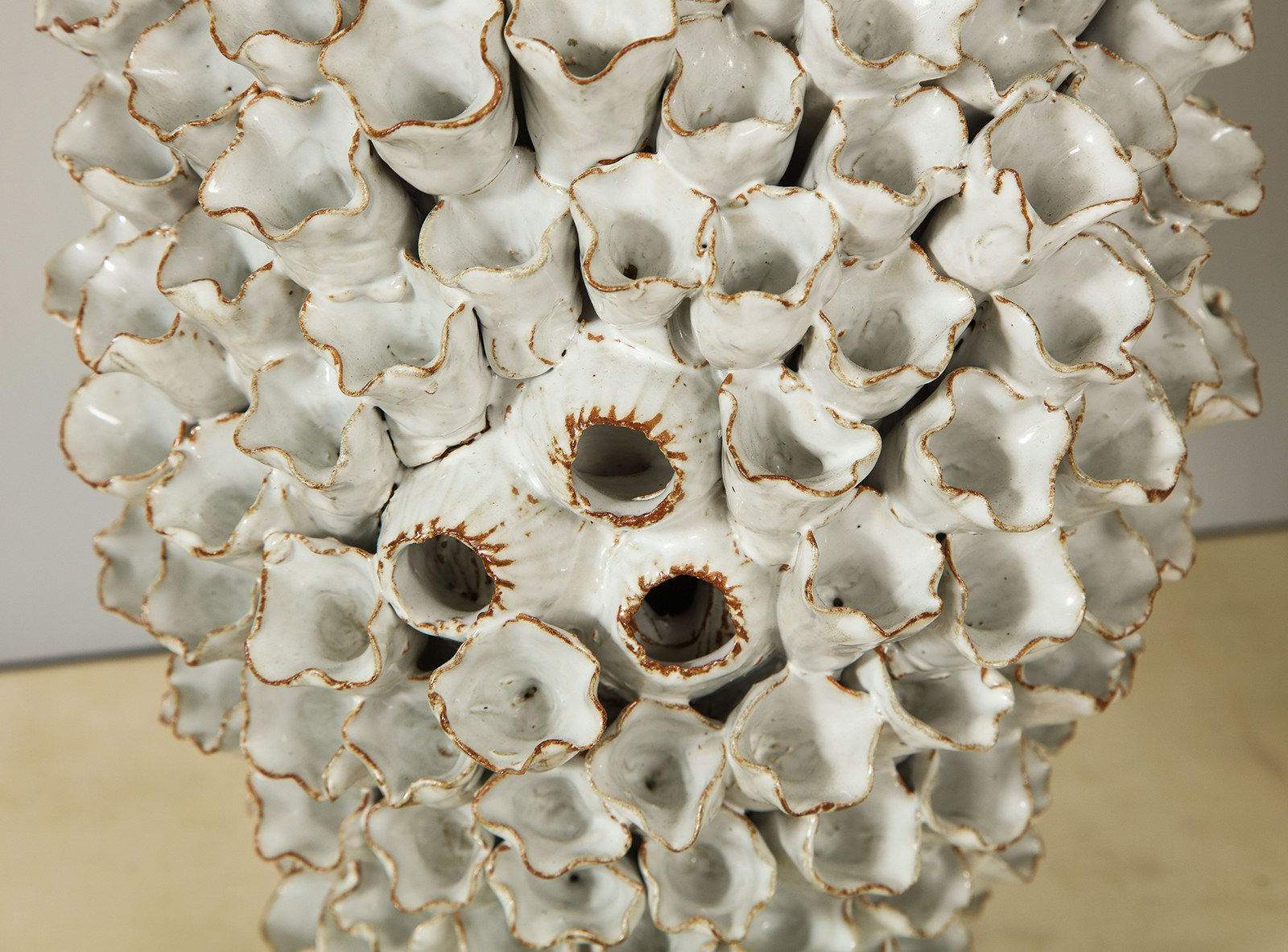 Custom Pair of Barnacle Ceramic Lamps