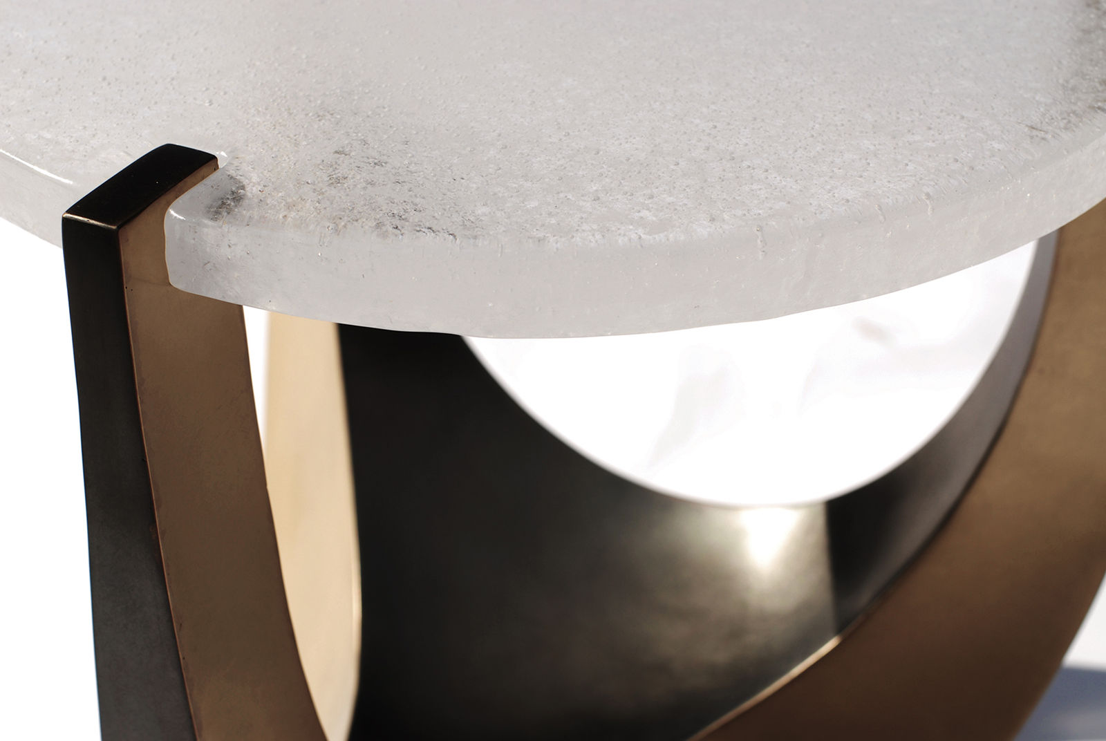 Atelier Stefan Leo, Bespoke Melut Patinated Brass Base, 2019