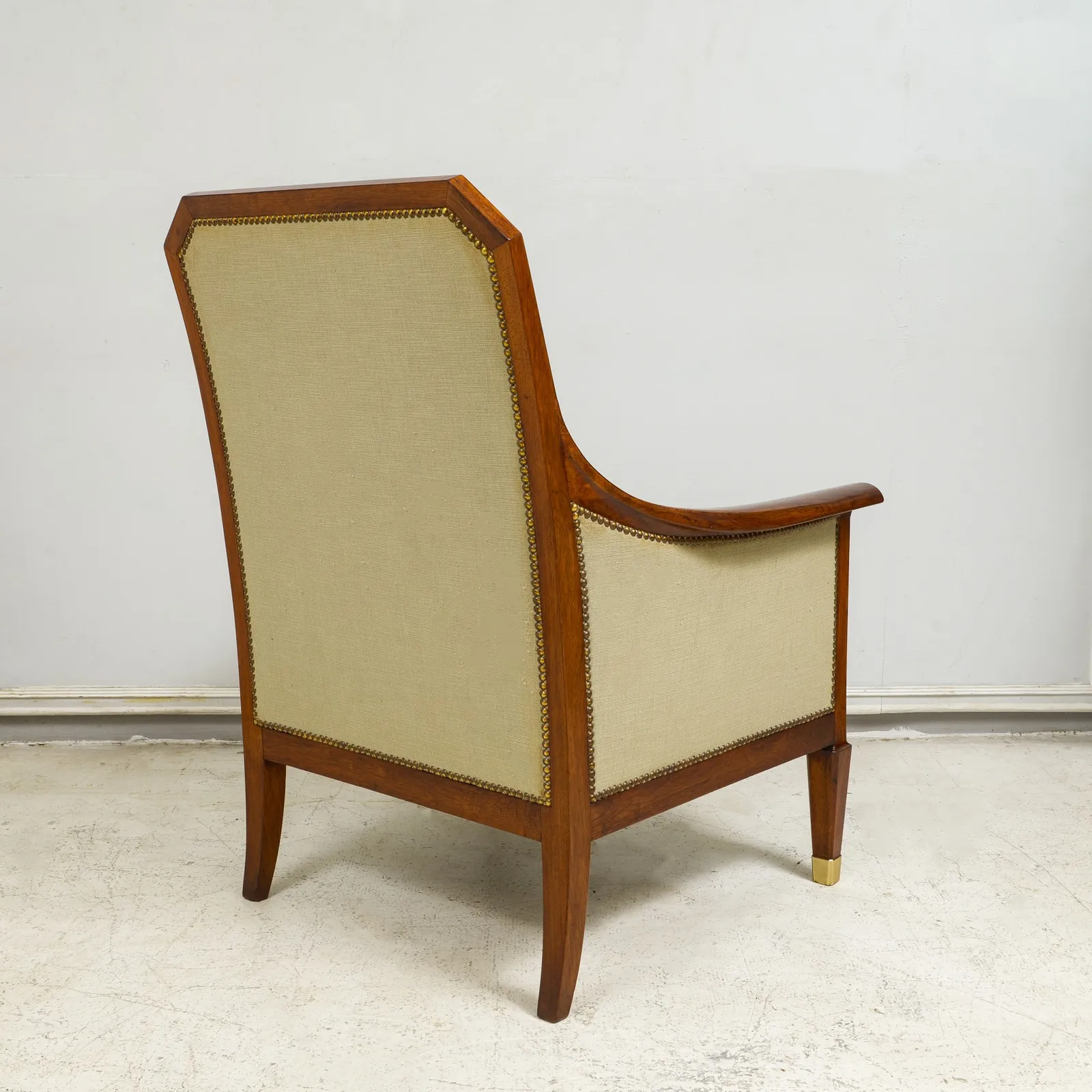 Vintage Pair of French Rosewood Lounge Chairs, c 1930s-1940s
