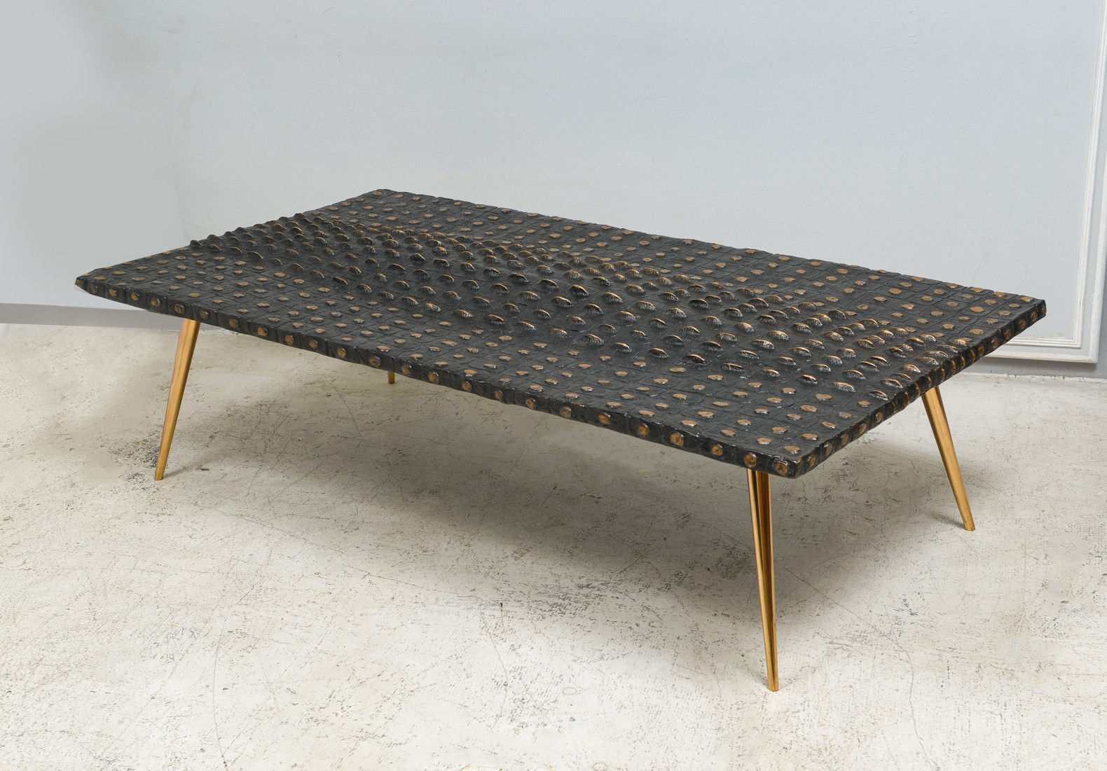 Patrick Laroche, French Bespoke Bronze Crocodile Coffee Table , 21st century