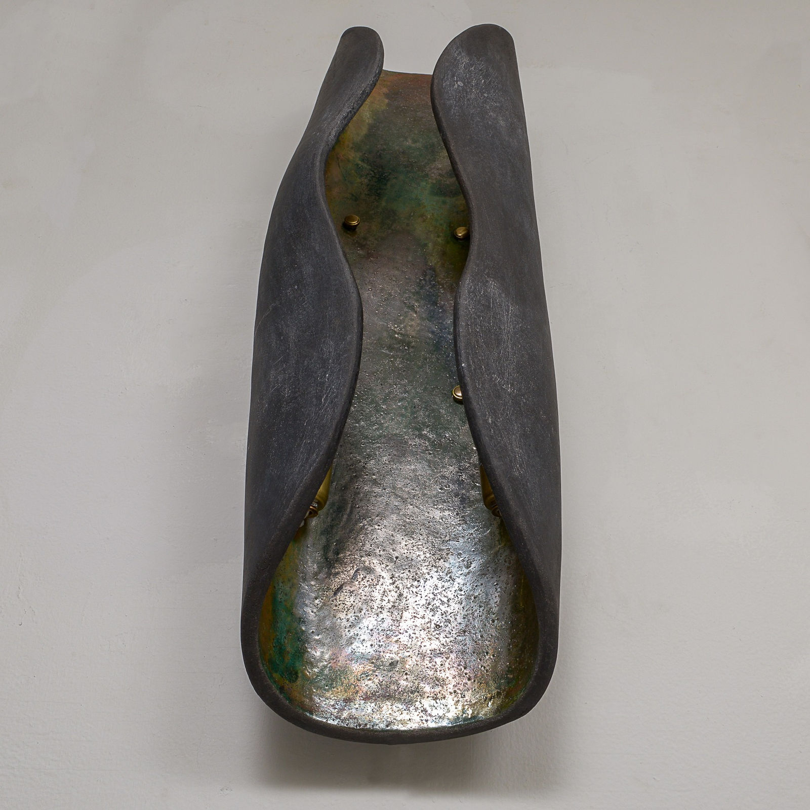 Barbara Billoud, Pair of French Bespoke Sculptural Ceramic Sconces, 21st century