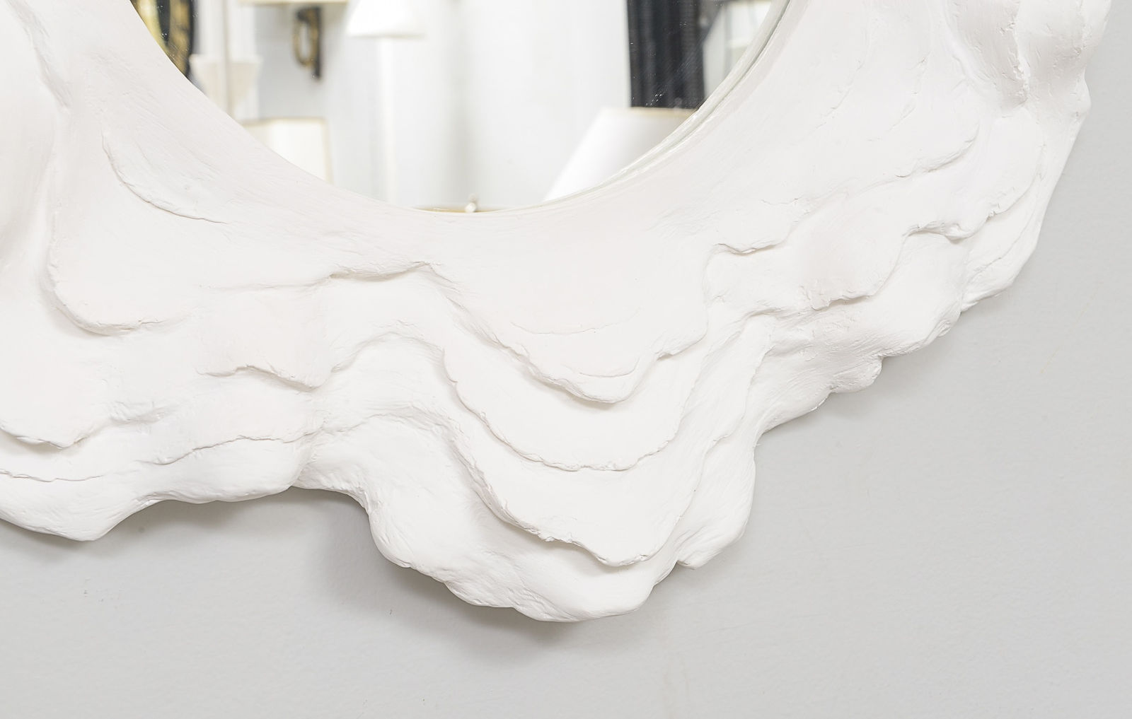 Custom Circular Plaster Mirror, 21st century