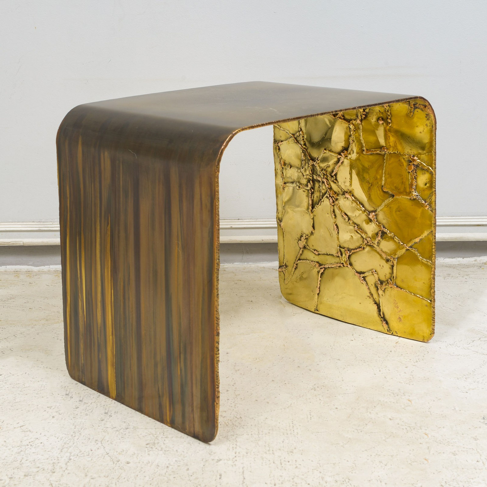 Atelier Stefan Leo, Hand-crafted Sparky Side Table / Bench, 21st century