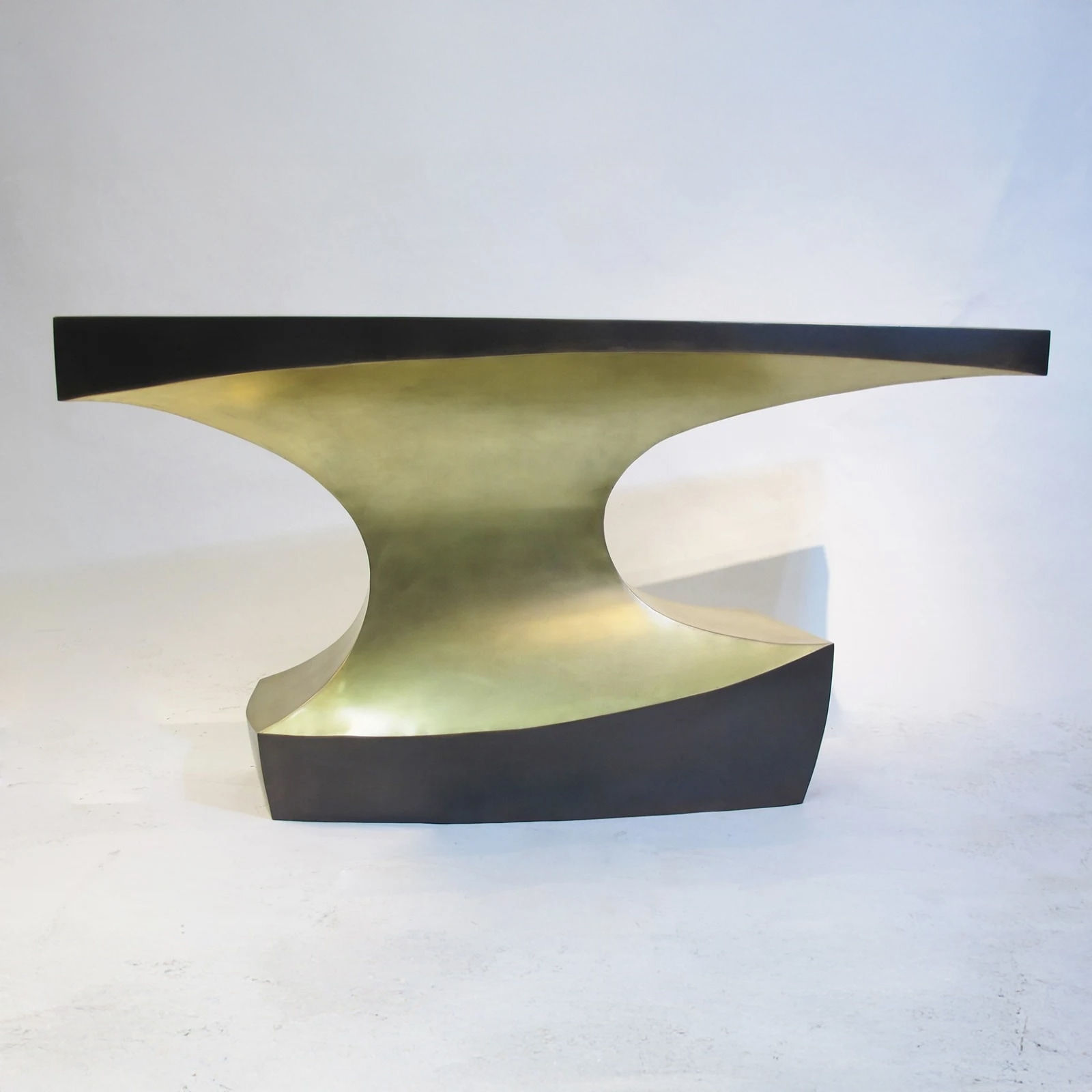 Atelier Stefan Leo, Sculptural Forcola Brass Console, 21st century