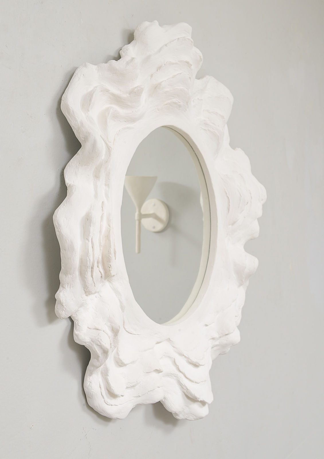 Custom Circular Plaster Mirror, 21st century