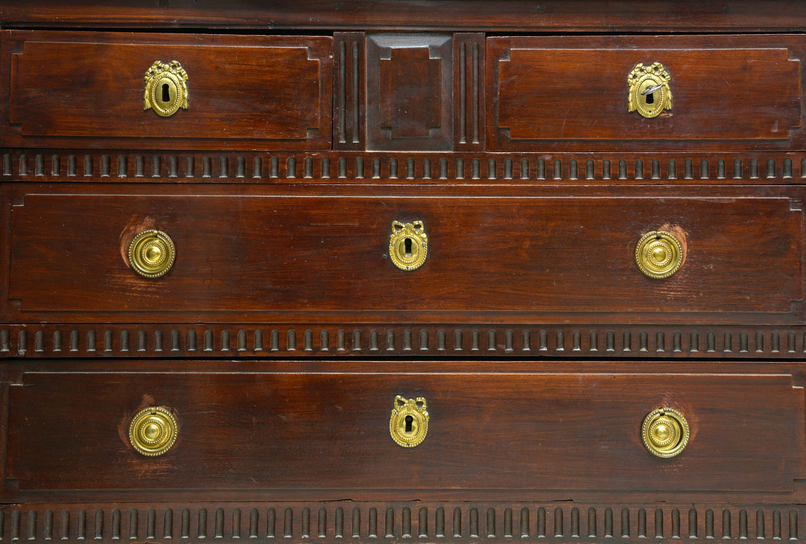Antique French Mahogany Commode , Late 19th century