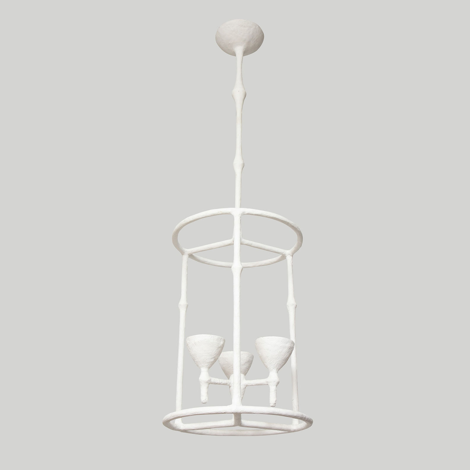 Custom Plaster Alard Three-Light Fixture