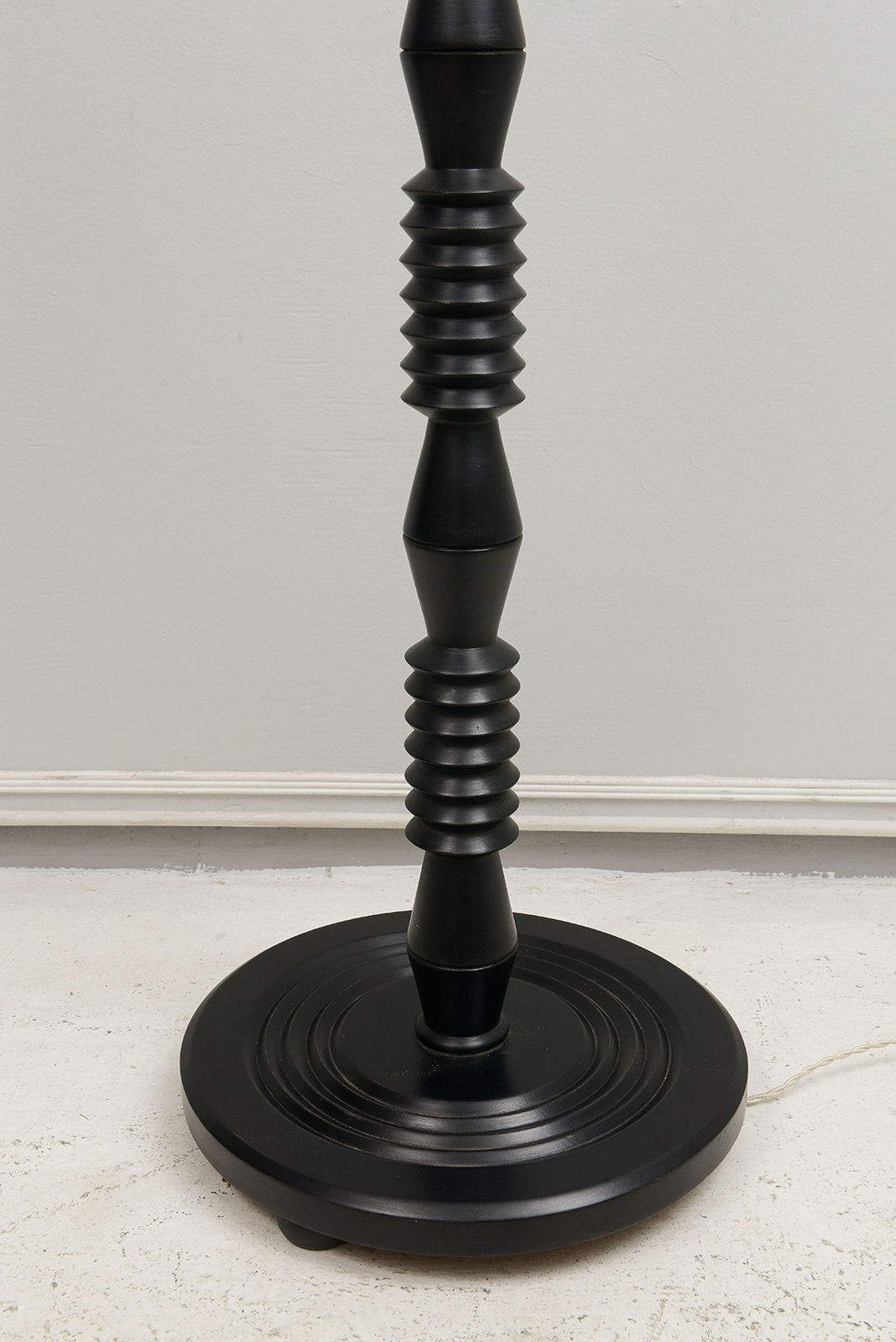 French Ebonized Floor Lamp