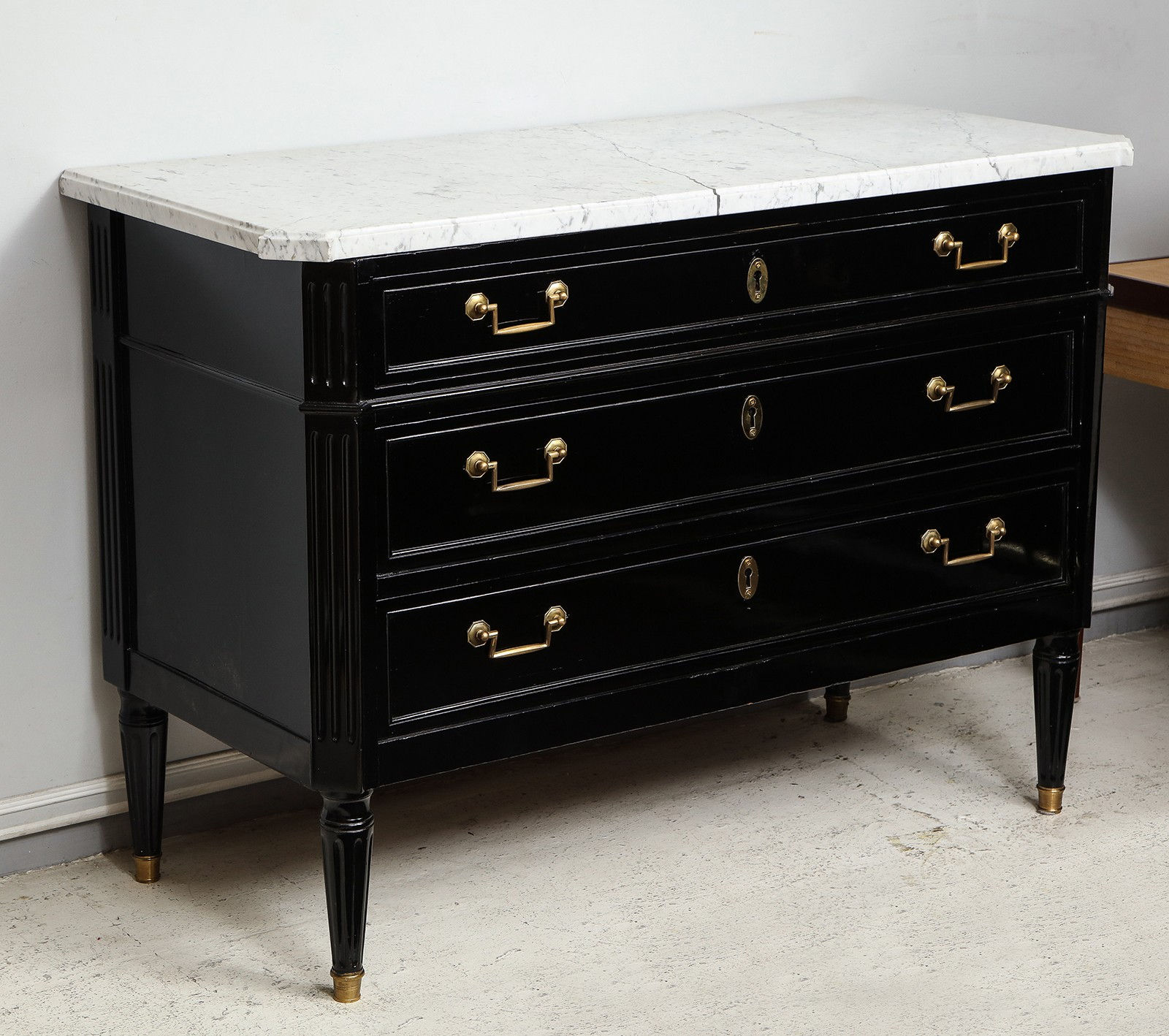 Directoire-tyle Commode with Marble Top, c 1950's