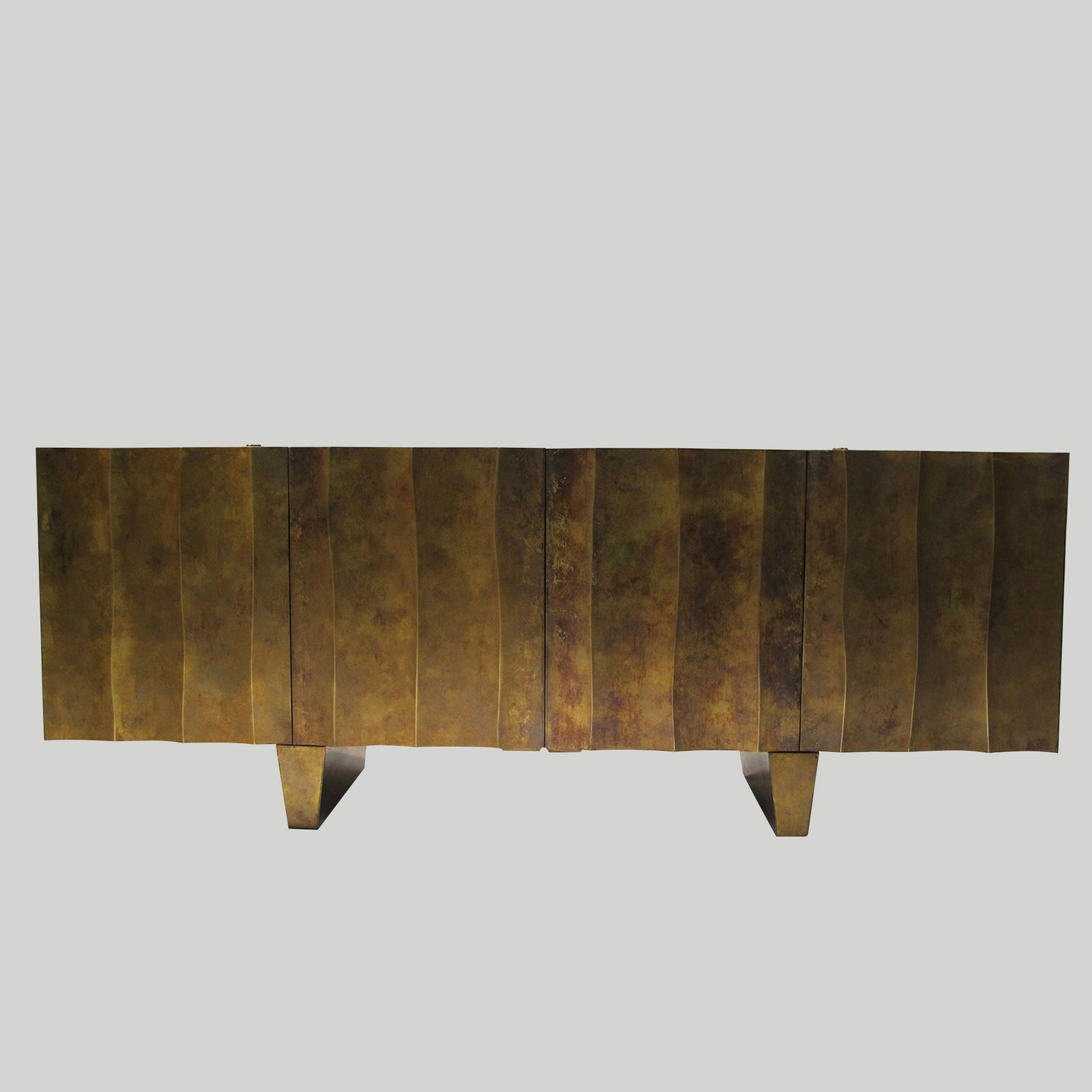 Atelier Stefan Leo, Uluwatu Sculptural Brass Patinated Sideboard, 21st century