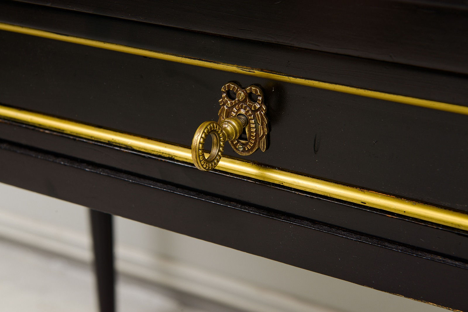 Maison-Jansen Attributed French Leather Top Bureau Plat Desk, c 1960's