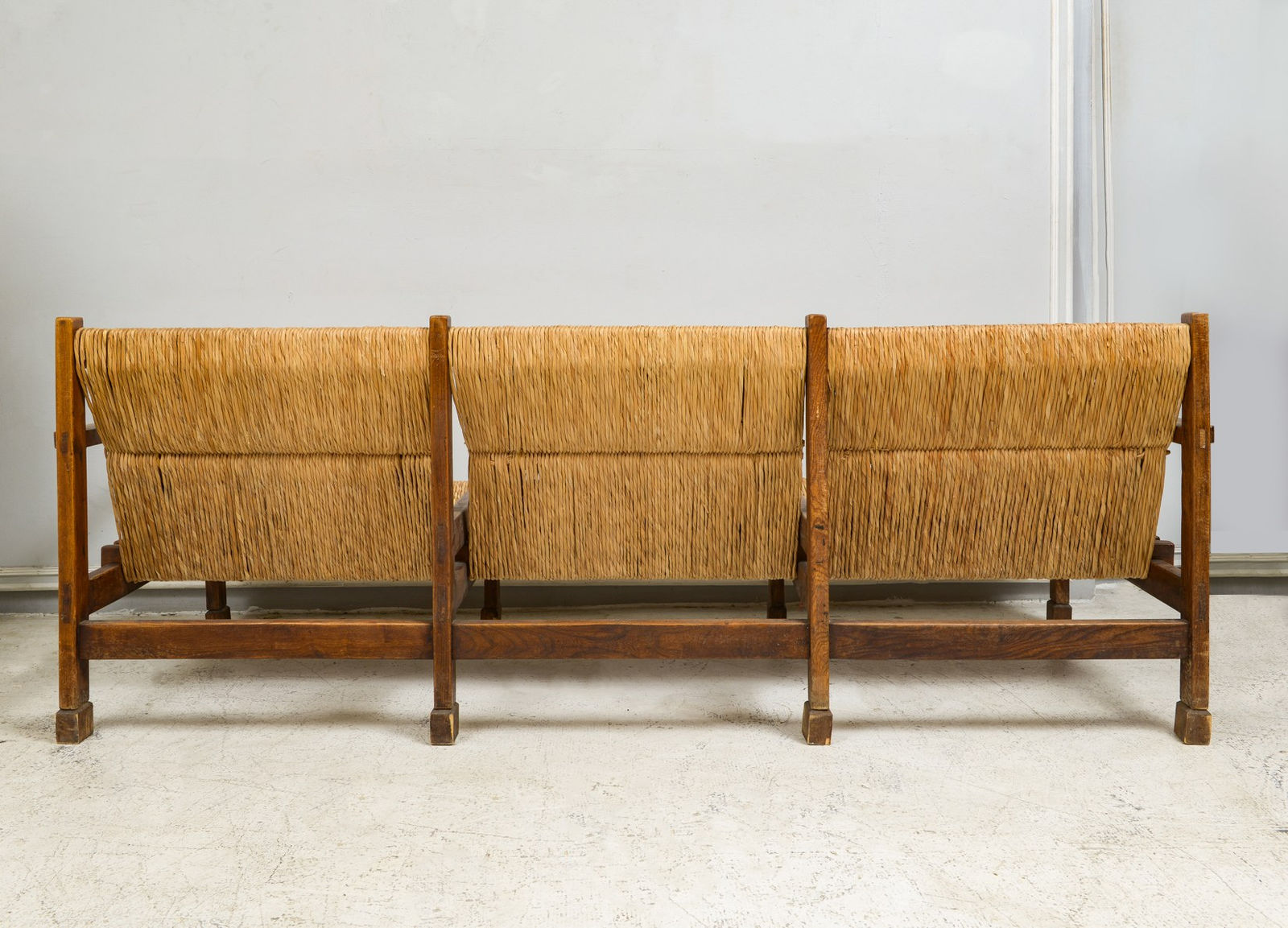 French Rattan Settee, 20th century