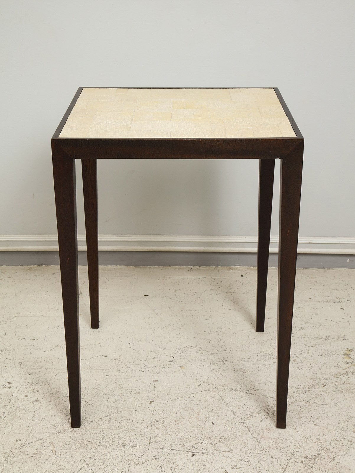 Custom Mahogany Table with Shagreen Top in the Jean Michel Frank Manner