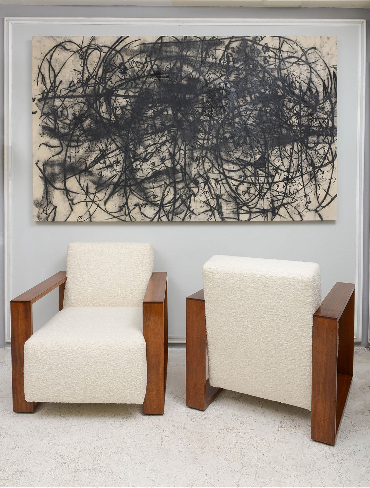 Monica Perez, Monica Perez "Yes" Original Charcoal on Canvas 2023, 2023