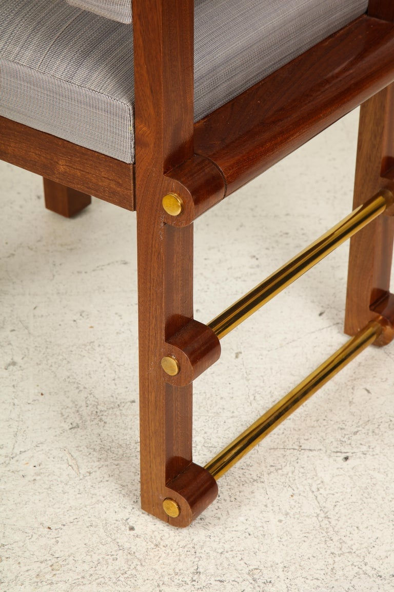 Amir Khamneipur, Bespoke Pair of Mahogany Library Chairs, 21st century