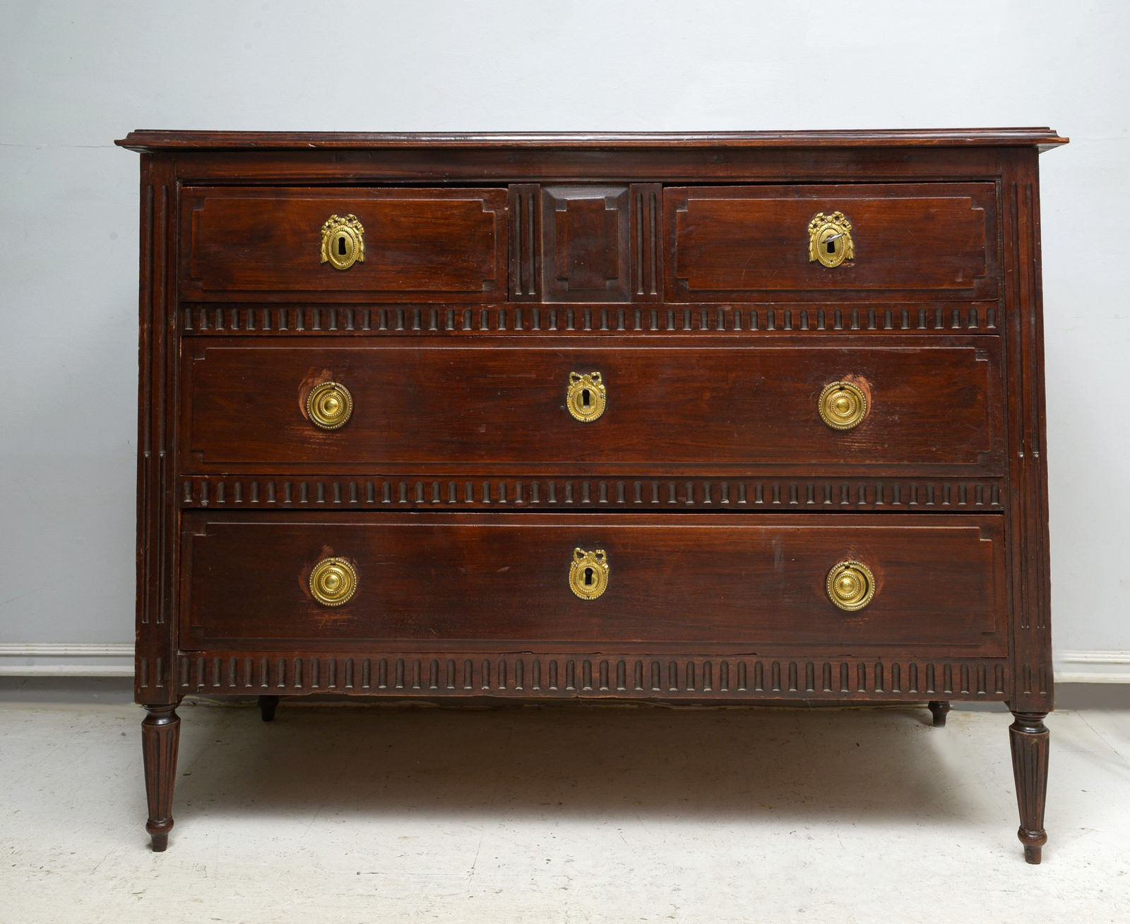 Antique French Mahogany Commode , Late 19th century
