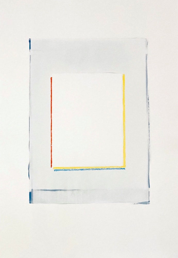 Joël Denot, Cyanotype/Pastel à l'huile #2, 2025