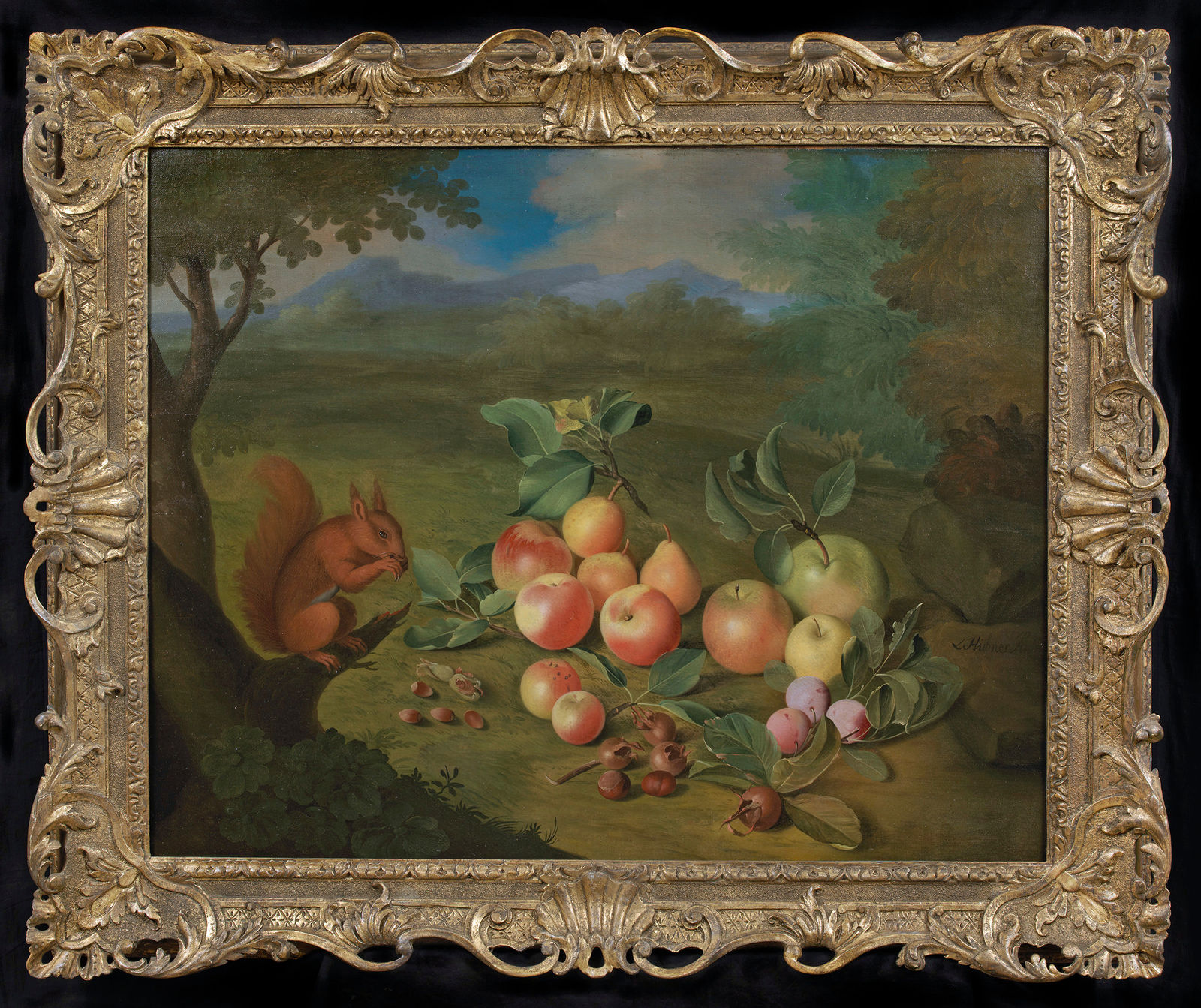 Louis Leonard Hubner, Squirrel and fruit