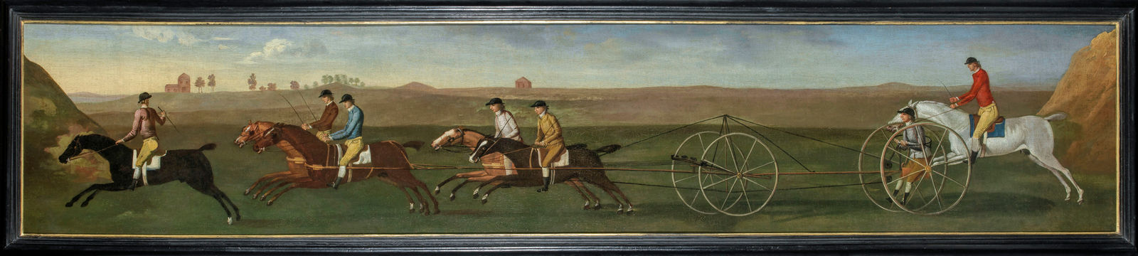 English School, The Great Chaise Match on Newmarket Heath, c1750