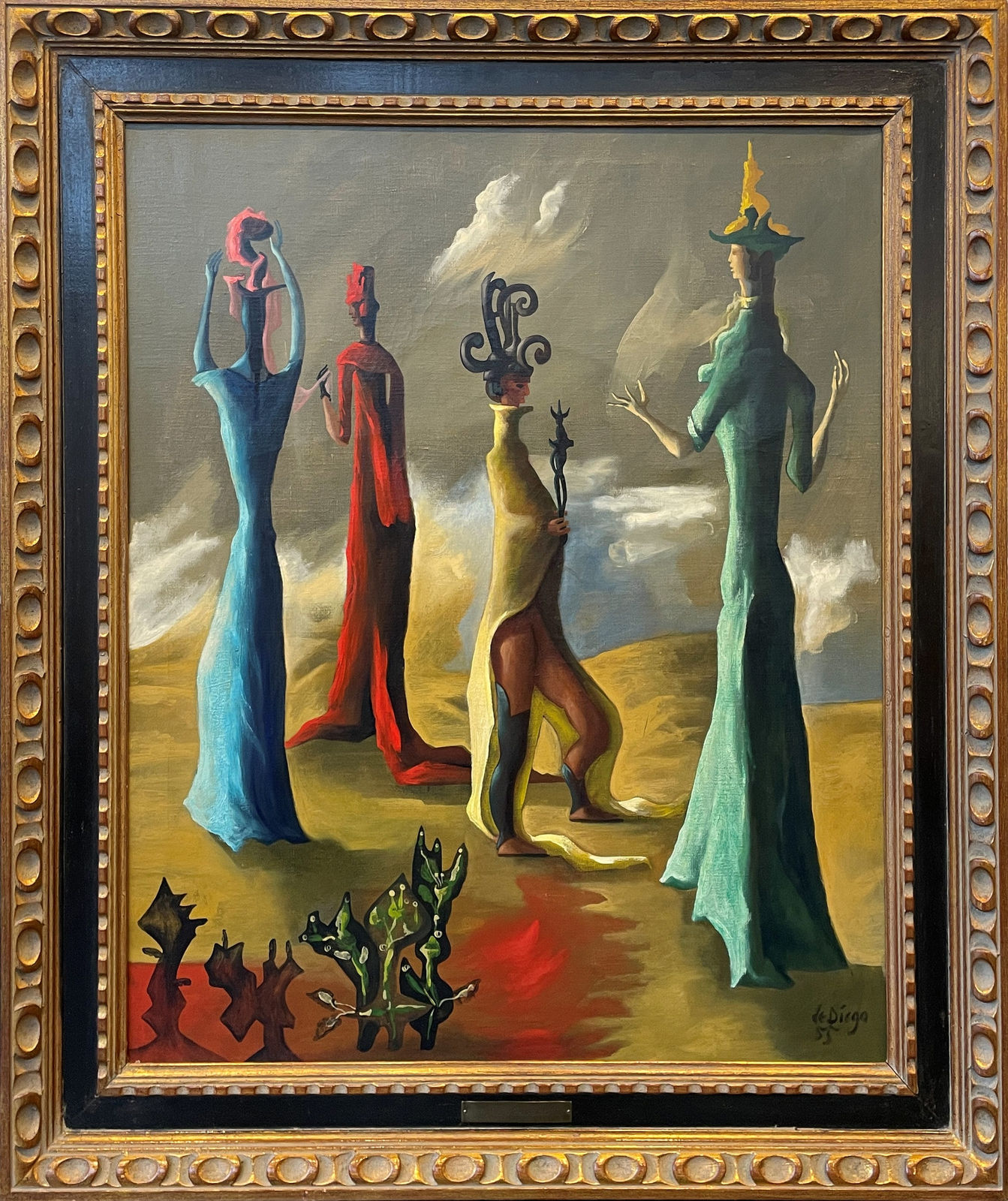 Julio De Diego, Surrealist Figures in the Desert, 1955