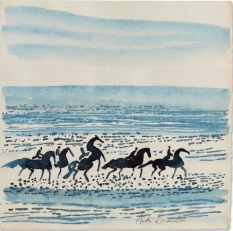 André Brasilier, Horses on the Beach, 1986