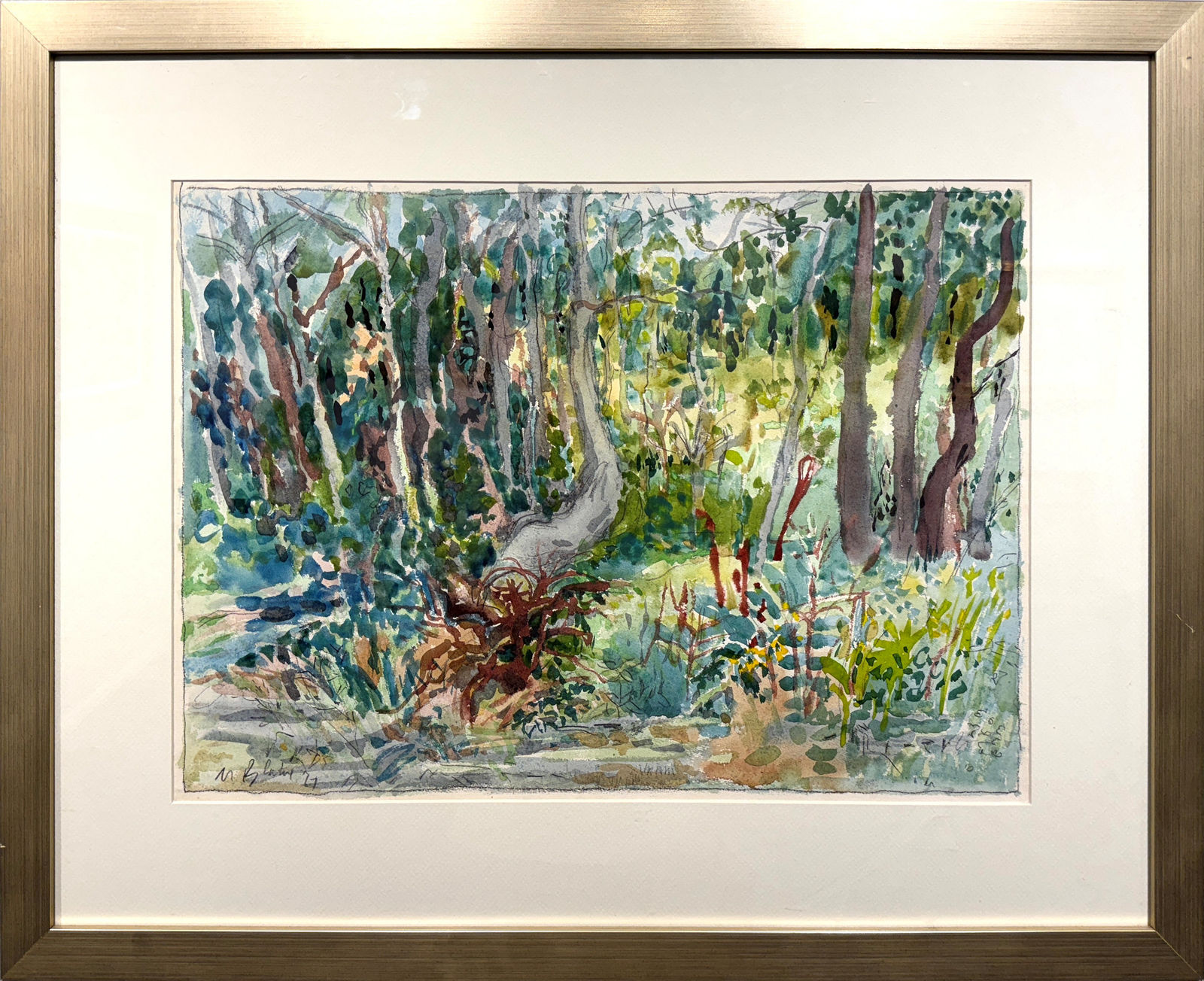 Nell Blaine, Tree at the Edge of the Field, Springs, 1967