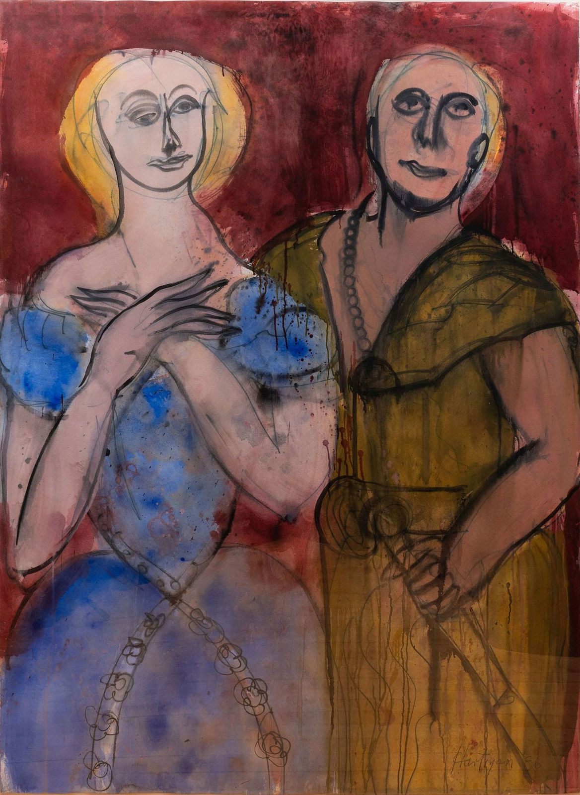 Grace Hartigan, Amina and Sigmund, 1986