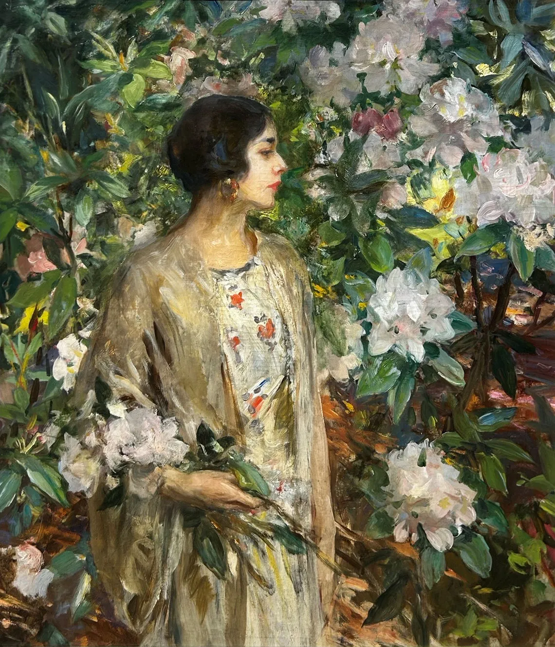 Irving Ramsey Wiles, Glad and Rhododendron, circa 1927