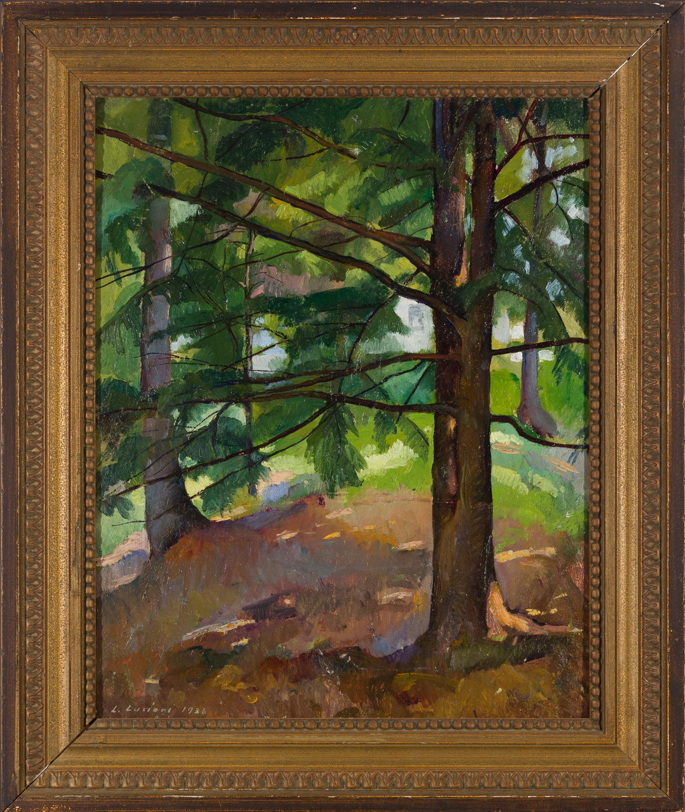 Luigi Lucioni, Vermont Landscape with Trees, 1936