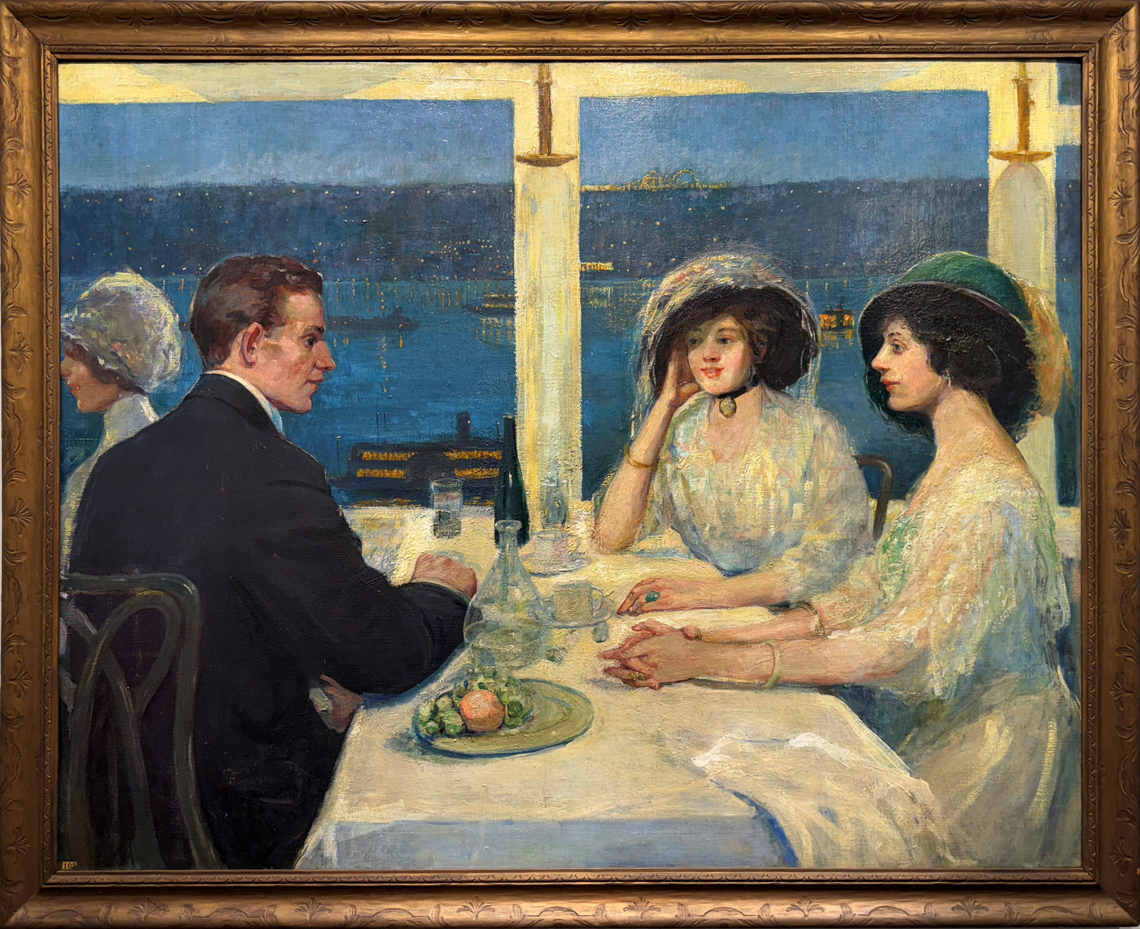 Ida Sedgwick Proper, At the Claremont (View of the Hudson River and Palisades), circa 1912