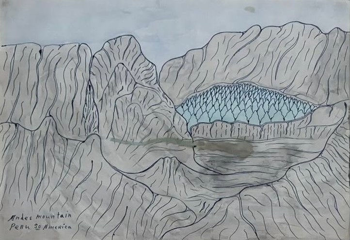 Joseph Yoakum, Andes Mountains Peru So America, circa 1960s