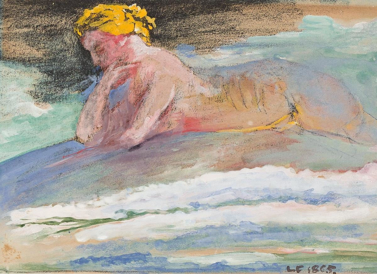 John La Farge, The Sphynx is Weary, She Dreams o'er the World, 1865