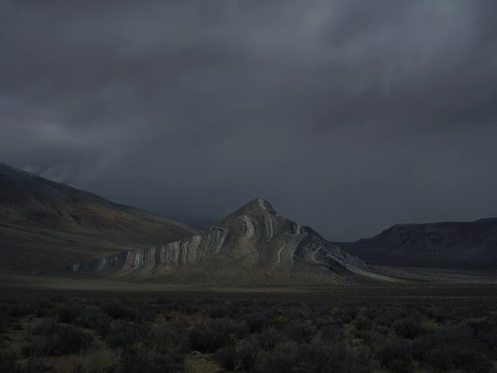 Michael Lundgren, Butte in Moonlight, 2023
