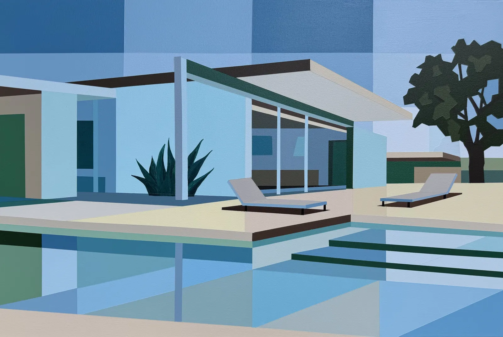 Andy Burgess, Blue Wexler (Wexler / Harrison Steel House #4, 1962), 2024