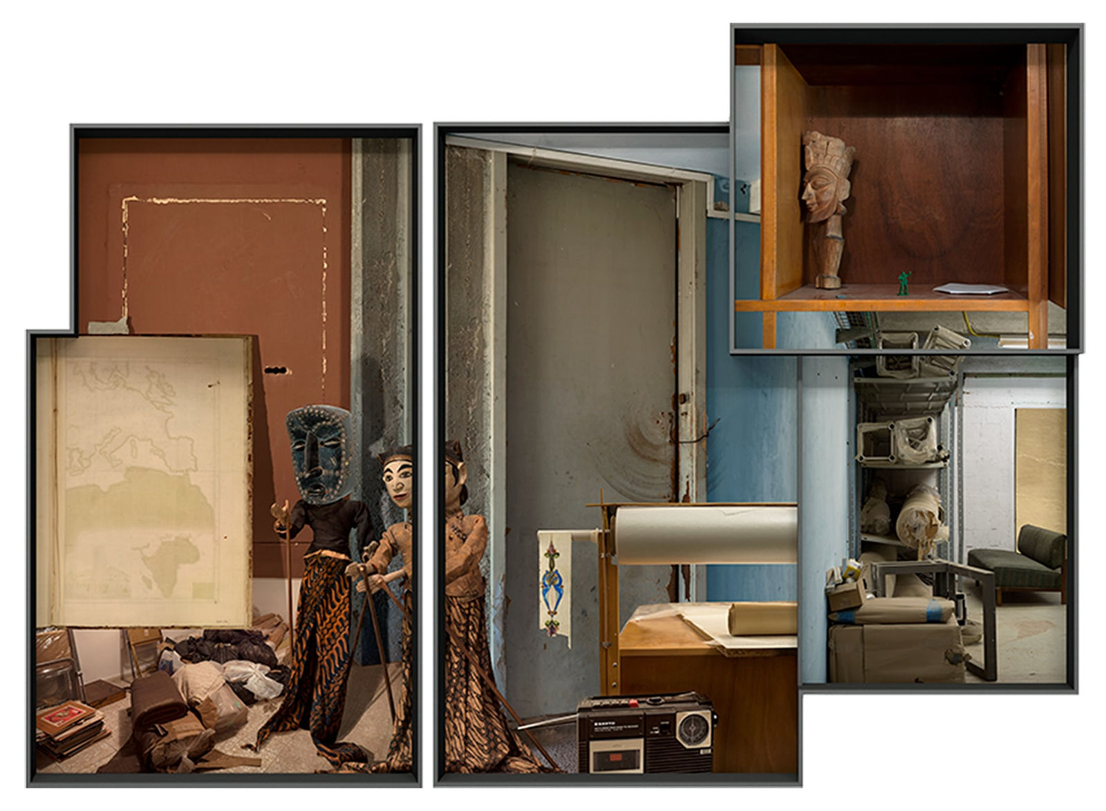 Ilit Azoulay, Vitrine no. 12+13: For unknown reason, the place they took, empty, 2017