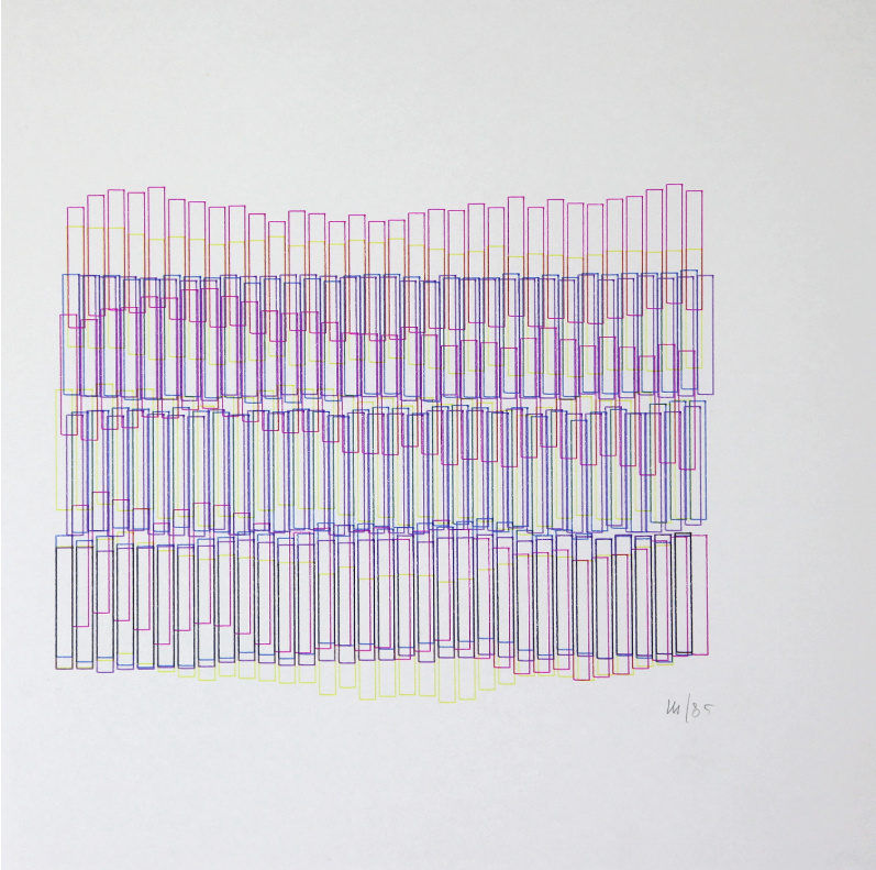 Vera Molnár, Structure de quadrilateres, 1985