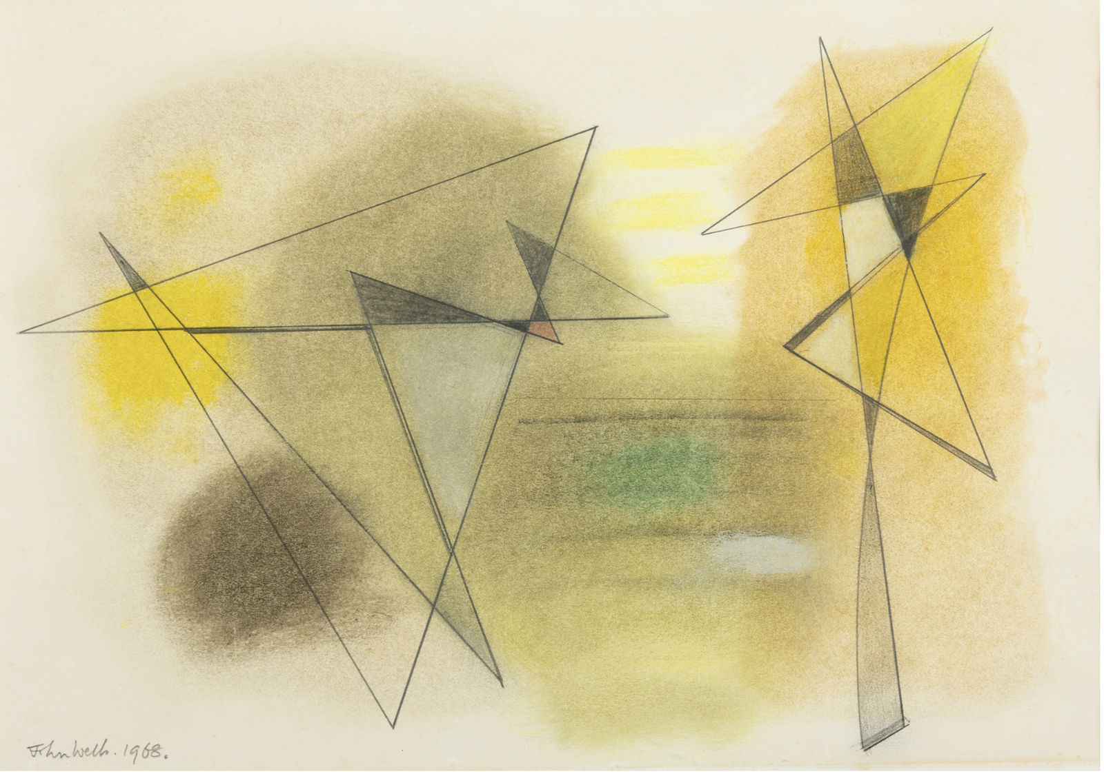 John Wells, Drawing 68/17D, 1968