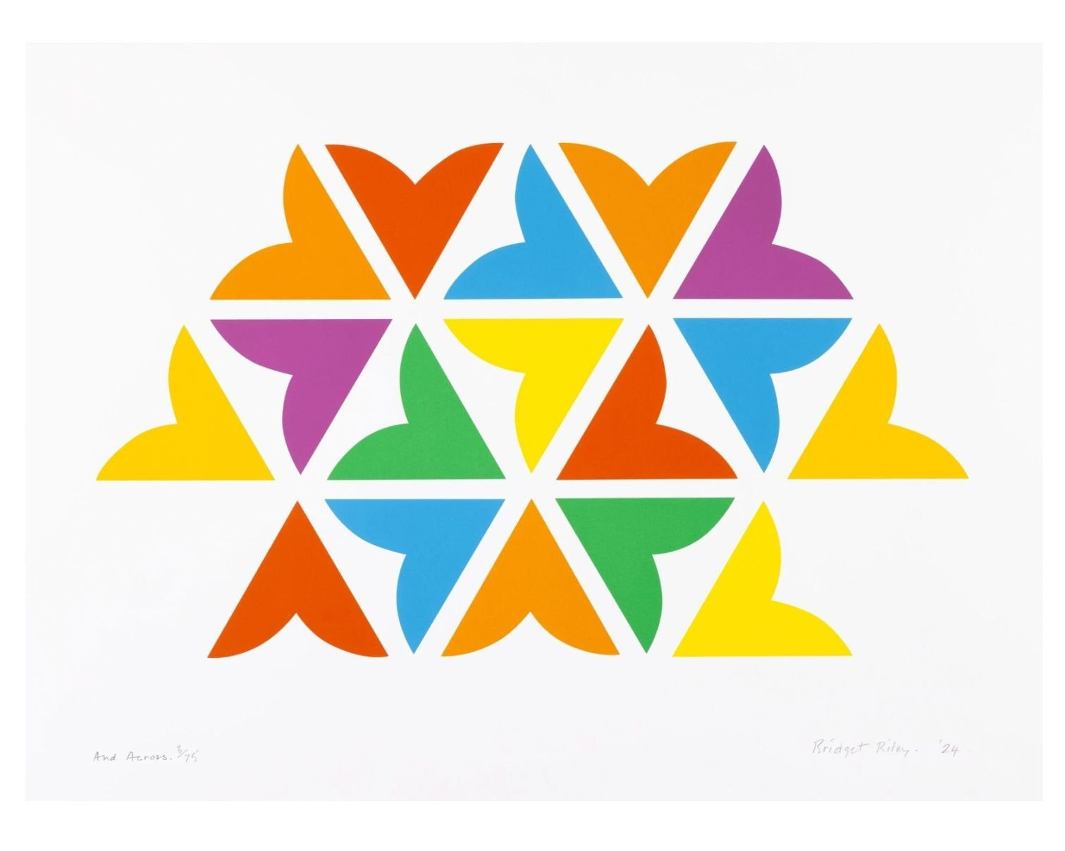 Bridget Riley, And Across, 2024