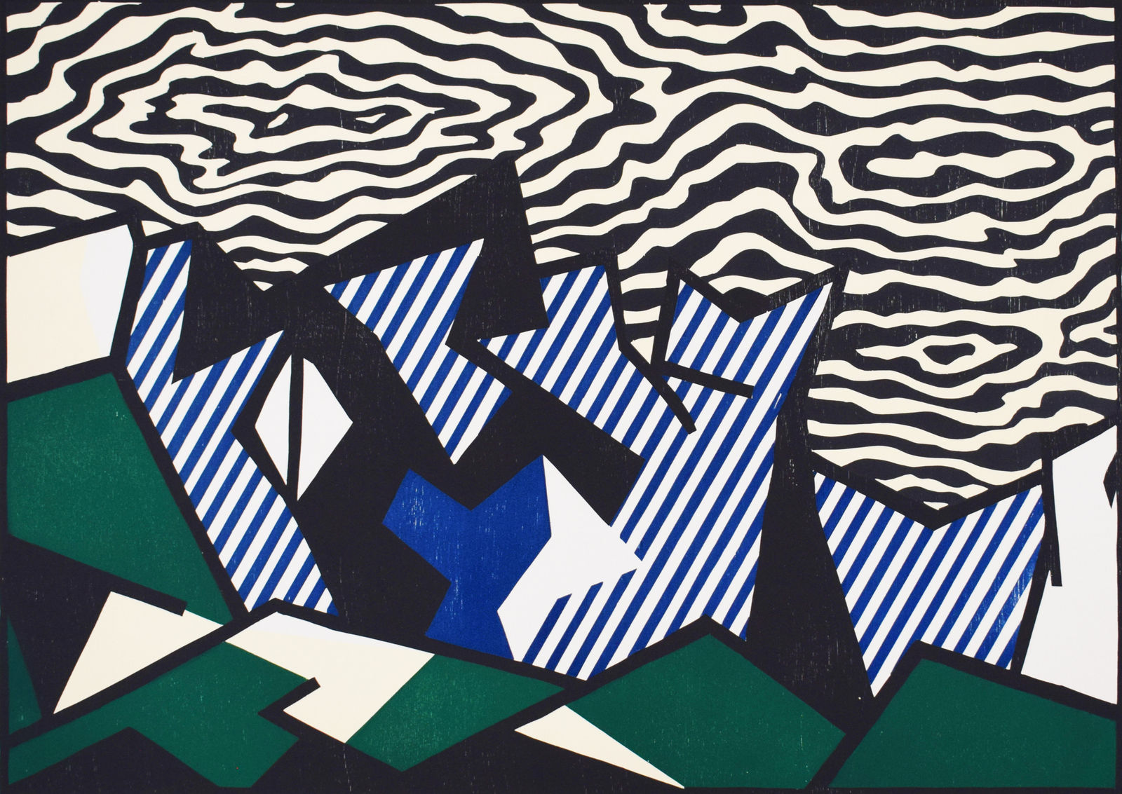 ROY LICHTENSTEIN, Morton A. Mort, from: Expressionist Woodcut Series, 1980