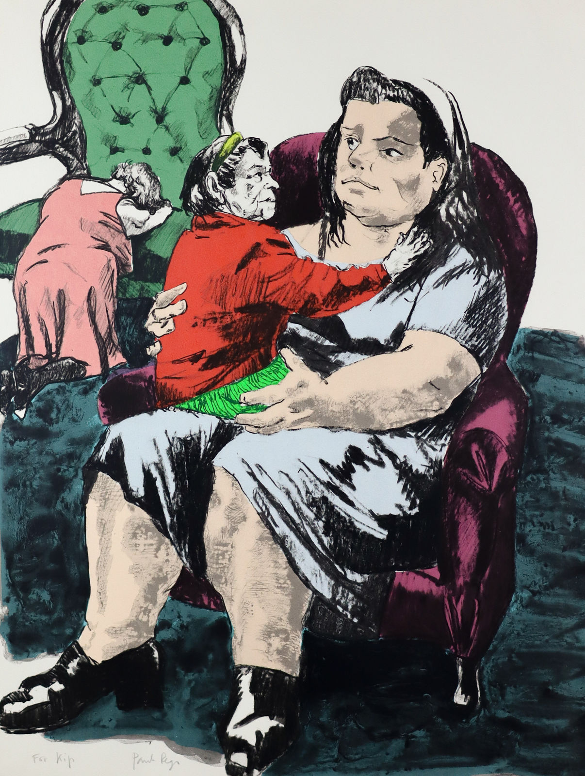 Paula Rego, Girl with Two Mothers, 2001