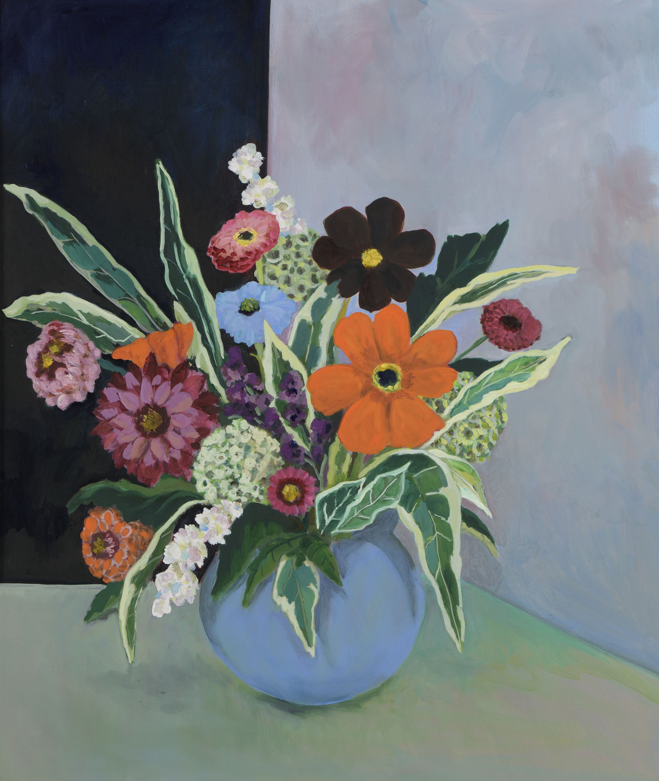 Lottie Cole, Garden Flowers with Chocolate Cosmos, 2022