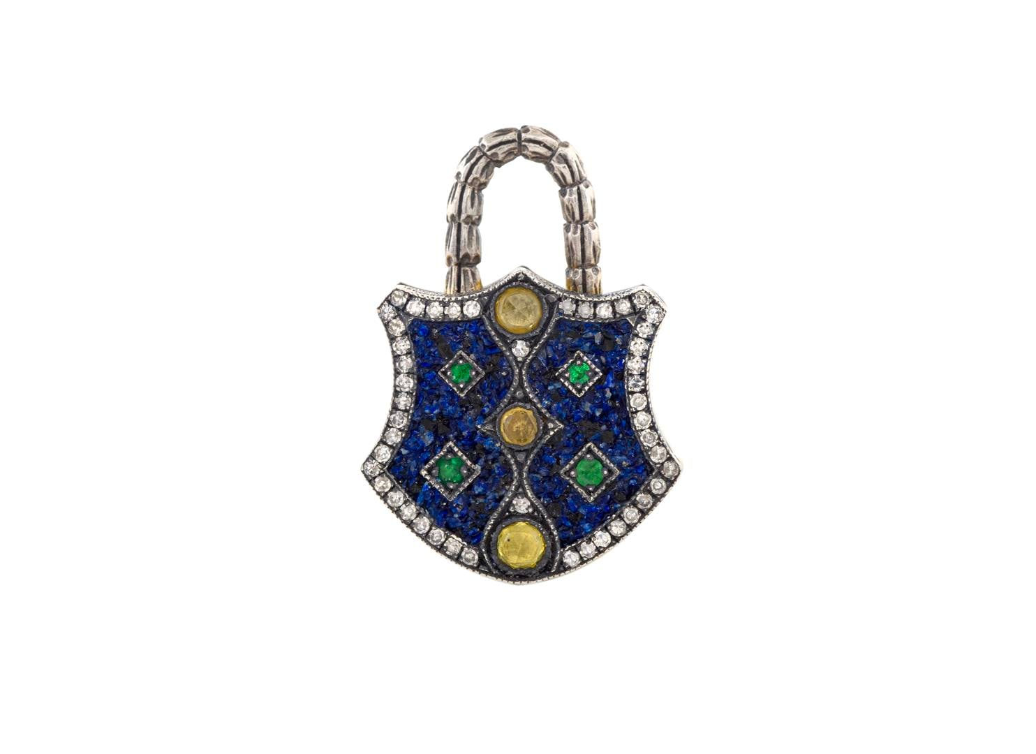 Sevan Biçakçi, Blue Green Shield Padlock