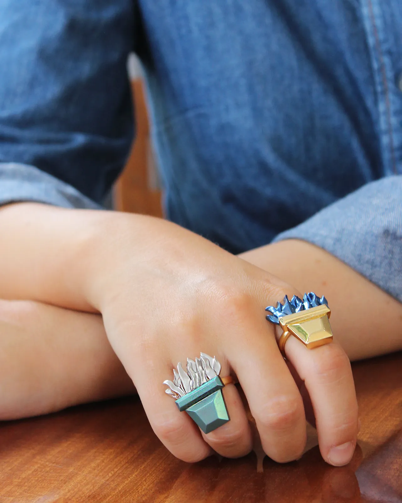 Cora Sheibani, Italian Pot with DiFi Fern Ring