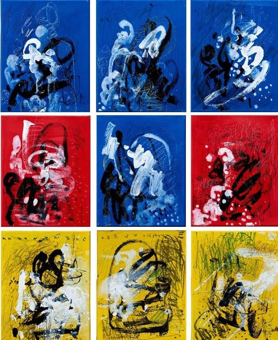 Essoh Sess, Scripture story, Blue #004, 2021