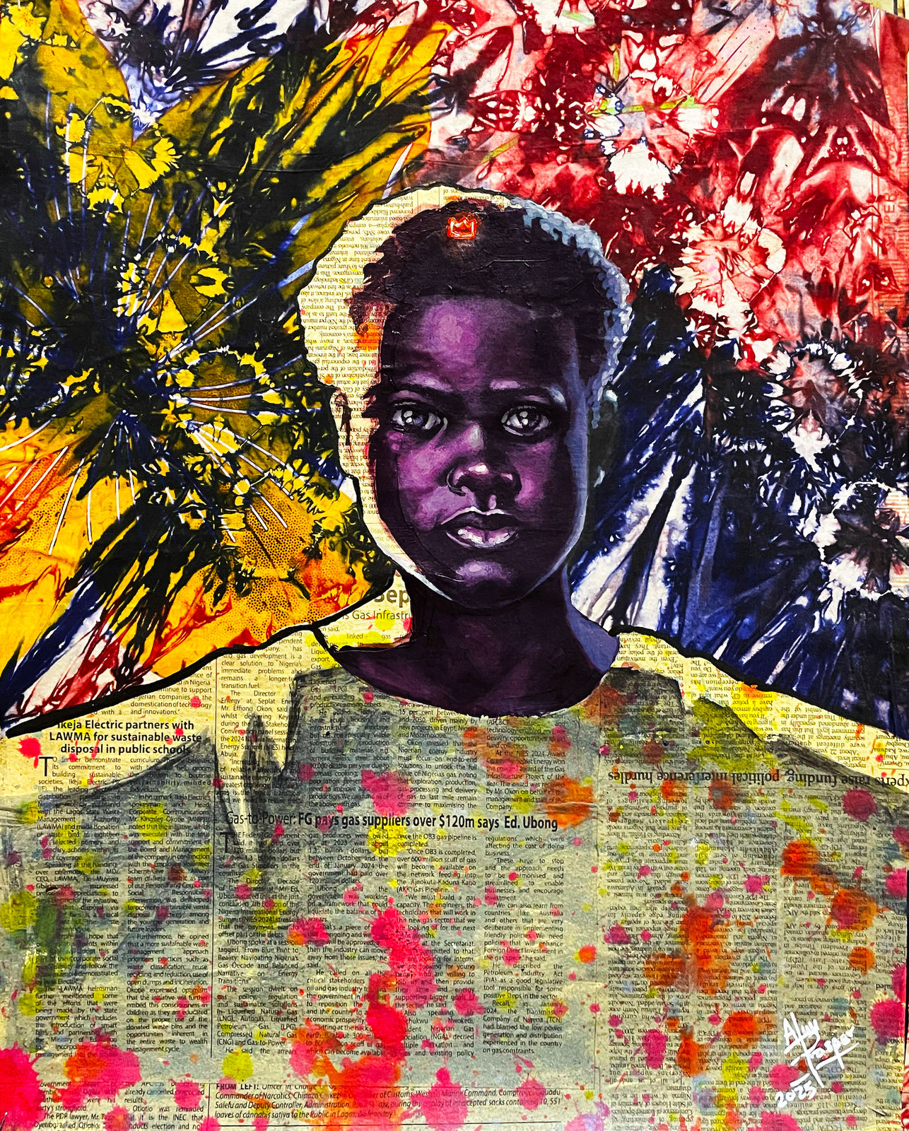 Prosper Aluu, Portraits From the Margins of Print #1, 2025